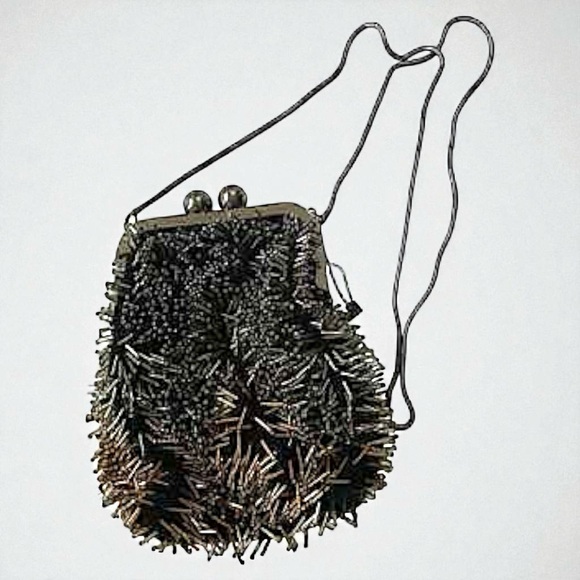 Zara Handbags - Zara Statement Croasboy Bag – Metallic Beaded Satchel, Like New